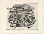 Boathouse, George Constant  American, born Greece, Drypoint
