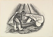 Fisherman, Patricia Cunningham  American, Lithograph