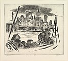 34th Street from New Jersey, George Constant  American, born Greece, Drypoint