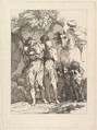 A Captive Family, Robert Blyth British, Etching; state before letters