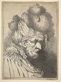 Oriental Head, Charles Heath, the elder British, Lithograph (polyautograph)
