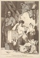 Enjoying Domestic Happiness, from "Banditti Variously Employed", Robert Blyth British, Etching