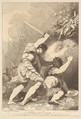 Killing an Enemy, from "Banditti Variously Employed", Robert Blyth British, Etching