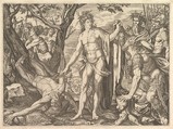 Apollo and Marsyas and the Judgment of Midas, Melchior Meier  German, Etching