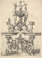 Design for a Fountain, plate 119 from "Architettura", Wendel Dietterlin, the Elder German, Etching