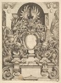 Design for a Cartouche, plate from "Architettura", Wendel Dietterlin, the Elder German, Etching