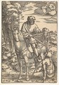 Saint Martin on Horseback, Hans Baldung (called Hans Baldung Grien) German, Woodcut; second of two states