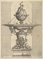Design for a Fountain, plate 80 from "Architettura", Wendel Dietterlin, the Elder German, Etching