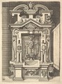 Design for a Lavabo, plate 85 from "Architettura", Wendel Dietterlin, the Elder German, Etching