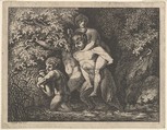 Satyr family, on the move, Salomon Gessner  Swiss, Etching