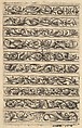 Designs for Ten Decorative Friezes, Daniel Hopfer German, Etching