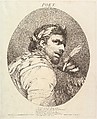 Poet, from "Twelve Characters from Shakespeare", John Hamilton Mortimer British, Etching