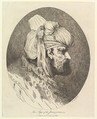 An Aga of the Janizaries, Robert Blyth British, Etching with touches of stippling
