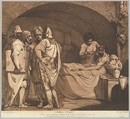 Soldier's Death, from "The Life and Death of a Soldier", Robert Blyth British, Etching and aquatint, printed in brown ink
