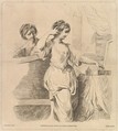 Woman at Her Toilet, Charles Reuben Ryley British, Etching