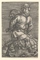 Peasant Couple Dancing, Barthel Beham  German, Engraving; second state