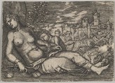 Der Welt Lauf (Sleeping Justice) (copy), Barthel Beham  German, Engraving