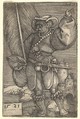 Standard Bearer with Raised Left Hand, Barthel Beham  German, Engraving