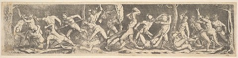 Battle for the Banner (copy), Barthel Beham  German, Engraving