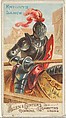 Knight's Lance, from the Arms of All Nations series (N3) for Allen & Ginter Cigarettes Brands, Allen & Ginter American, Commercial color lithograph