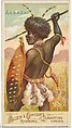 Assagai, from the Arms of All Nations series (N3) for Allen & Ginter Cigarettes Brands, Allen & Ginter  American, Commercial color lithograph