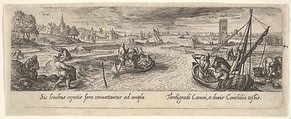 1 of 8 plates on Hunting and Fishing, Hans Bol Netherlandish, Engraving