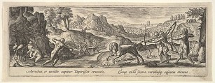 1 of 8 plates on Hunting and Fishing, Hans Bol Netherlandish, Engraving