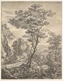 The Large Tree, from "Upright Italian Landscapes", Jan Both  Dutch, Etching and engraving