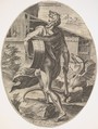Triptolemus, from "The Rural Gods", Cornelis Cort  Netherlandish, Engraving