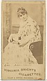 Card 400, Addie Adams, from the Actors and Actresses series (N45, Type 1) for Virginia Brights Cigarettes, Allen & Ginter  American, Albumen photograph