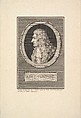 Portrait of Jean de la Fontaine, Augustin de Saint-Aubin  French, Etching and engraving; third state of three (Bocher)