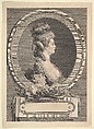 Portrait of Louise Émilie Baronne de ***, Augustin de Saint-Aubin French, Etching; between the second and third state of five (Bocher)