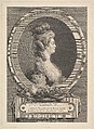 Portrait of Louise Émilie Baronne de ***, Augustin de Saint-Aubin  French, Etching; fourth state of five (Bocher)