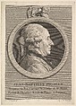 Portrait of Jean-Baptiste Pigalle, Augustin de Saint-Aubin  French, Etching and engraving; third state of three (Bocher)