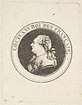 Print of a Portrait Medal of Louis XVI, Augustin de Saint-Aubin  French, Etching and engraving