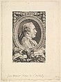 Portrait of Jean Monnet, Augustin de Saint-Aubin  French, Etching and engraving; third state of three (Bocher)