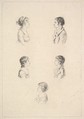 La Famille Renouard (The Renouard Family), Augustin de Saint-Aubin French, Etching; first state of three (Bocher)