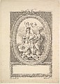 Reverse Copy of Allegory of Louis XVI on the Occasion of his Accession to the Throne of France in 1774, Augustin de Saint-Aubin French, Etching