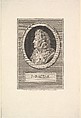 Portrait of Jean Racine, Augustin de Saint-Aubin  French, Etching and engraving; third state of three (Bocher)