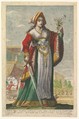 French Judith, from Pierre Le Moyne's "La Gallerie des femmes fortes", Abraham Bosse  French, Etching and engraving with watercolor and gold paint, painted by hand; first state of two
