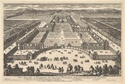 Veüe generale en Perspective du Château Bassecourt, Anticours, Jardins, &c. de Richelieu, Adam Perelle  French, Etching