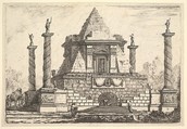 Imaginary Architecture with Camel and Figures, after Della Bella, Pierre Moreau  French, Etching