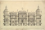 Aedes Walpolianae, or a Description of the Collection of Pictures at Houghton Hall in Norfolk, the Seat of the Right Honorable Sir Robert Walpole, Earl of Orford (Interleaved with Drawings by Isaac Ware for: The Plans, Elevations, and Sections of Chimney Pieces, and Celings of Houghton Hall in Norfolk...1735) ["The Walpole Album"], Written and assembled by Horace Walpole, 4th Earl of Orford (British, London 1717–1797 London), Etching, engraving, pen and ink, brush and wash, watercolor