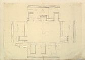 Aedes Walpolianae, or a Description of the Collection of Pictures at Houghton Hall in Norfolk, the Seat of the Right Honorable Sir Robert Walpole, Earl of Orford (Interleaved with Drawings by Isaac Ware for: The Plans, Elevations, and Sections of Chimney Pieces, and Celings of Houghton Hall in Norfolk...1735) ["The Walpole Album"], Written and assembled by Horace Walpole, 4th Earl of Orford (British, London 1717–1797 London), Etching, engraving, pen and ink, brush and wash, watercolor