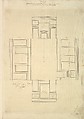 Aedes Walpolianae, or a Description of the Collection of Pictures at Houghton Hall in Norfolk, the Seat of the Right Honorable Sir Robert Walpole, Earl of Orford (Interleaved with Drawings by Isaac Ware for: The Plans, Elevations, and Sections of Chimney Pieces, and Celings of Houghton Hall in Norfolk...1735) ["The Walpole Album"], Written and assembled by Horace Walpole, 4th Earl of Orford (British, London 1717–1797 London), Etching, engraving, pen and ink, brush and wash, watercolor