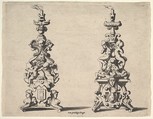 Two candlestick designs, René Boyvin  French, Engraving