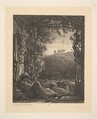 The Sleeping Shepherd, Early Morning, Samuel Palmer  British, Etching on chine collé; fourth state of four