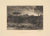 Opening the Fold, or Early Morning, Samuel Palmer  British, Etching; third state of ten