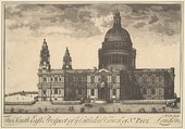 The South East Prospect of the Cathedral Church of St. Paul, London, from "Overton's Prospects", Benjamin Cole British, Etching and engraving
