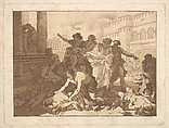 La Peste chez les Philistins (Plague Among the Philistines), in an album containing Recueil de Compositions par Lagrenée Le Jeune (Collection of Compositions by Lagrenée the Younger), Jean Jacques Lagrenée  French, Etching and aquatint